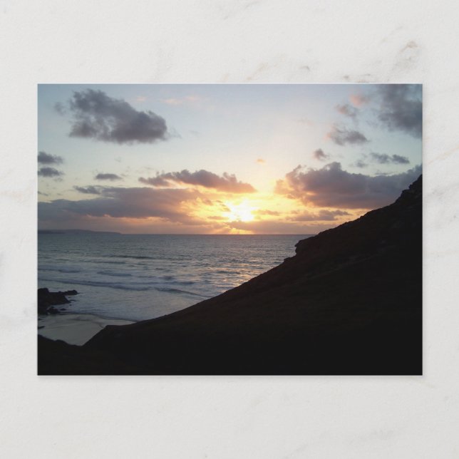 Carte Postale Coucher De Soleil De Cornwall Près De Saint Agnes  (Devant)