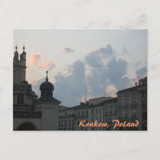 Carte Postale Coucher de soleil de Cracovie