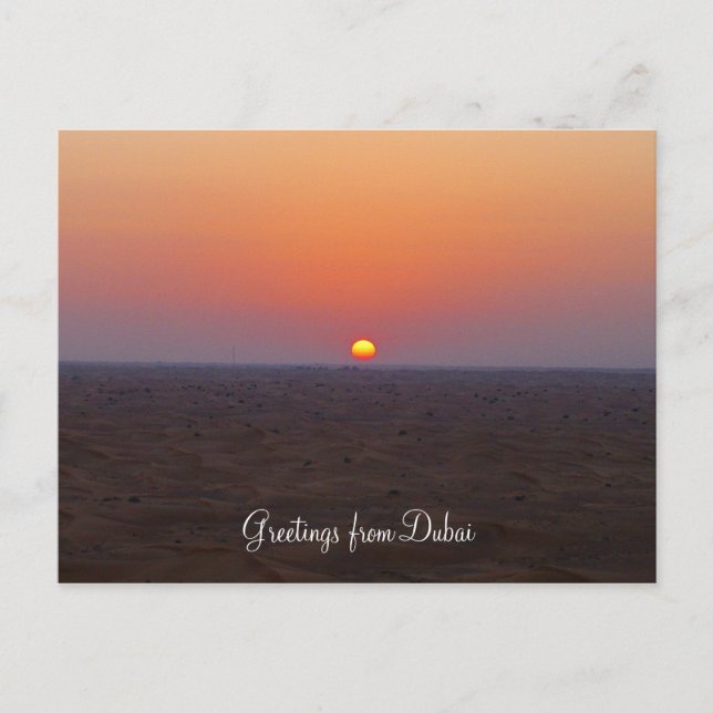 Carte Postale coucher de soleil de dubaï (Devant)
