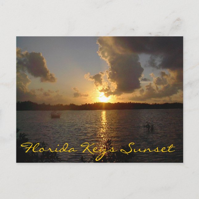 Carte Postale Coucher de soleil de Florida Keys (Devant)
