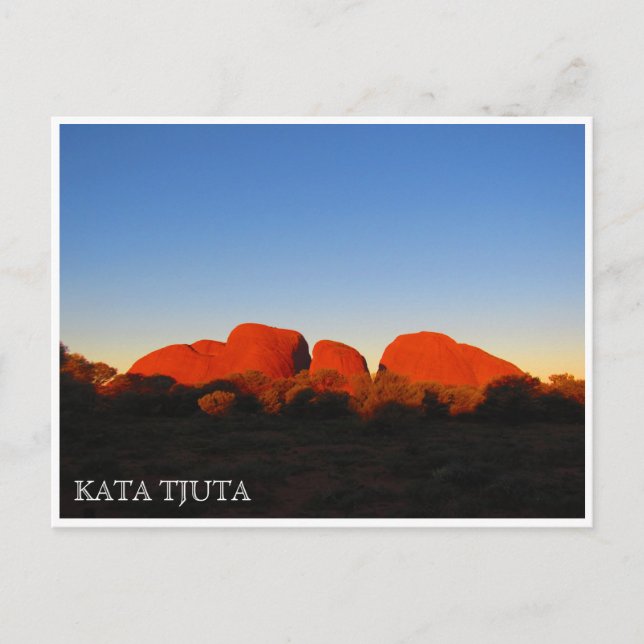 Carte Postale coucher de soleil de kata tjuta (Devant)