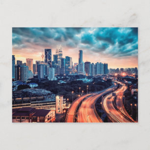 Carte Postale Coucher de soleil de Kuala Lumpur