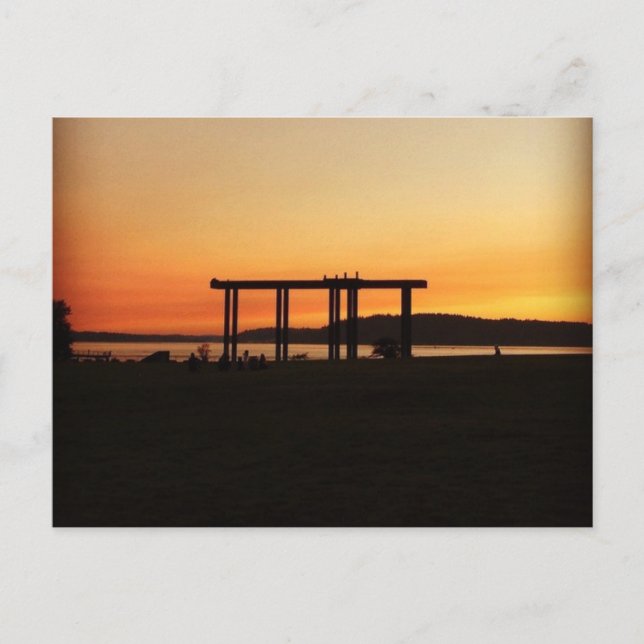 Carte postale - Coucher de soleil de la baie Chamb (Devant)