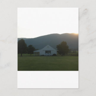 Carte Postale Coucher de soleil de la ferme Blue Ridge