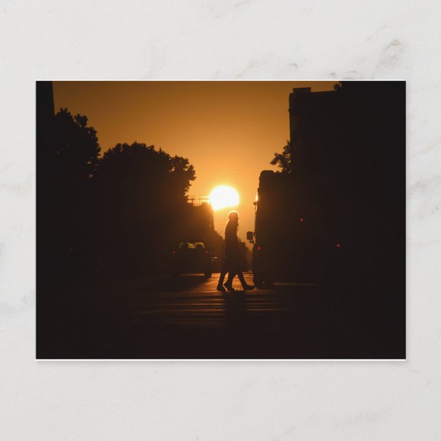 Carte Postale Coucher de soleil de la Journée de la Humidité sur (Devant)