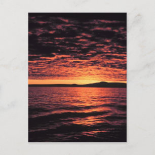 Carte Postale Coucher de soleil de la mer de Béring