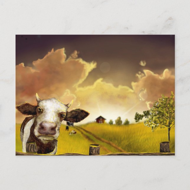 Carte Postale Coucher de soleil de la Saskatchewan (Devant)