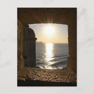 Carte Postale Coucher de soleil de la Tour de Lisbonne