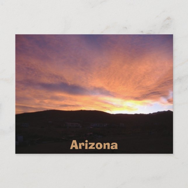 Carte Postale Coucher de soleil de l'Arizona (Devant)