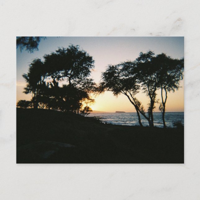 Carte Postale Coucher de soleil de Maui (Devant)