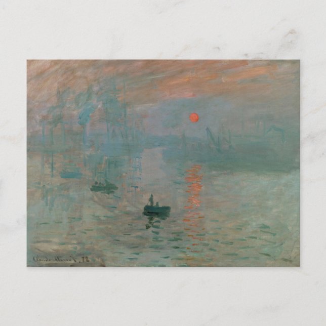 Carte Postale Coucher de soleil de Monet (Devant)