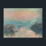 Carte Postale Coucher de soleil de Monet sur la Seine Impression<br><div class="desc">Claude Monet Coucher de soleil sur la Seine à Lavacourt,  Effet d'hiver a été peint en 1880,  une belle peinture impressionniste créée juste à l'extérieur de Paris France par l'un des maîtres artistes français.</div>