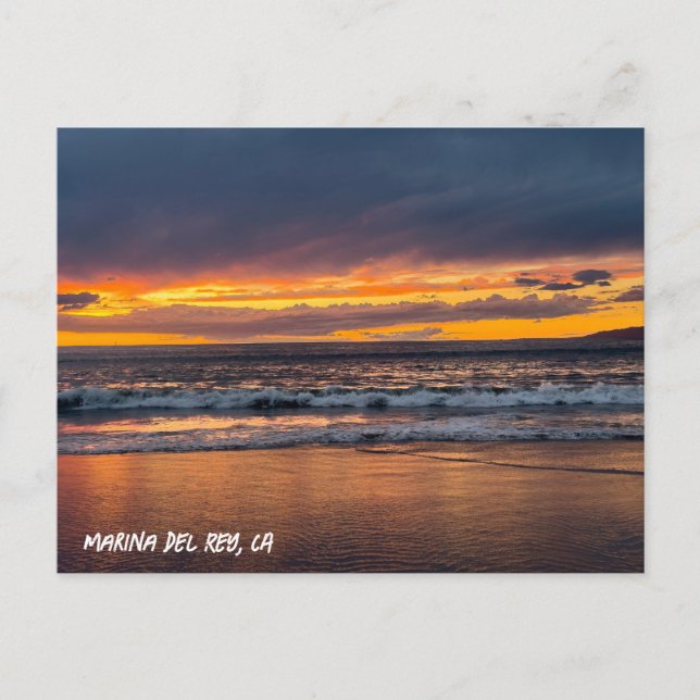 Carte Postale Coucher de soleil de pointe - Marina Del Rey, Cali (Devant)