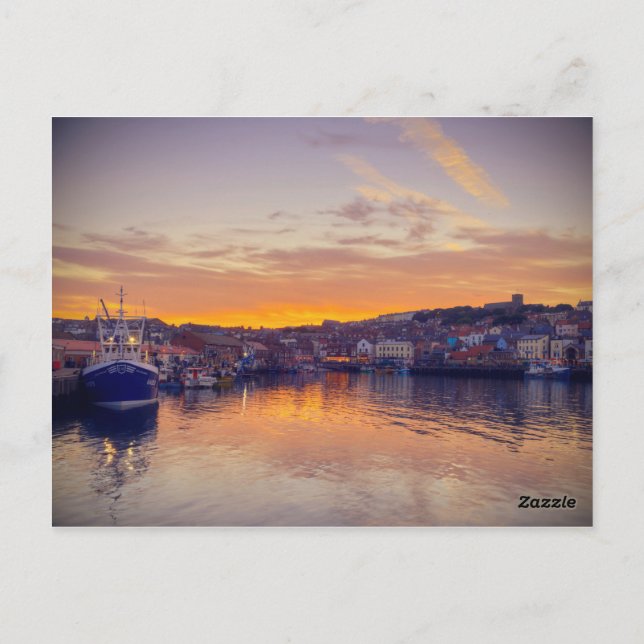 Carte Postale Coucher de soleil de Scarborough (Dos)