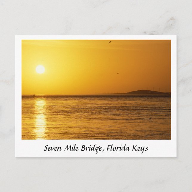 Carte Postale Coucher de soleil de Seven Mile Bridge, Florida Ke (Devant)