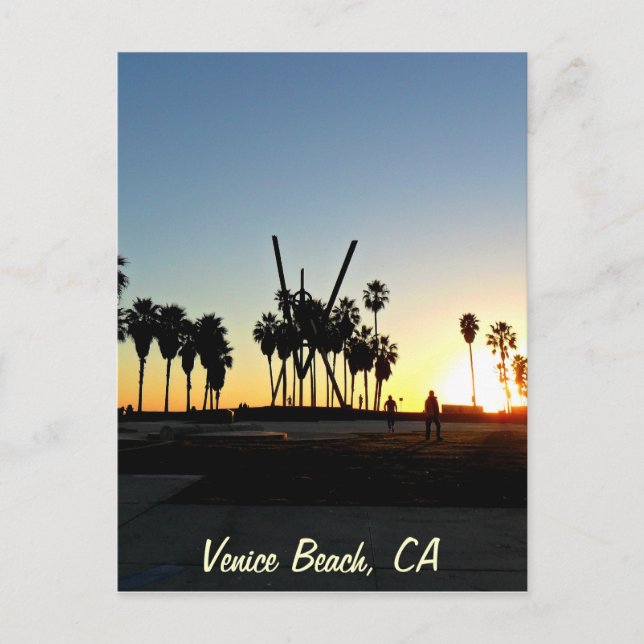 Carte Postale Coucher de soleil de Venice Beach (Devant)