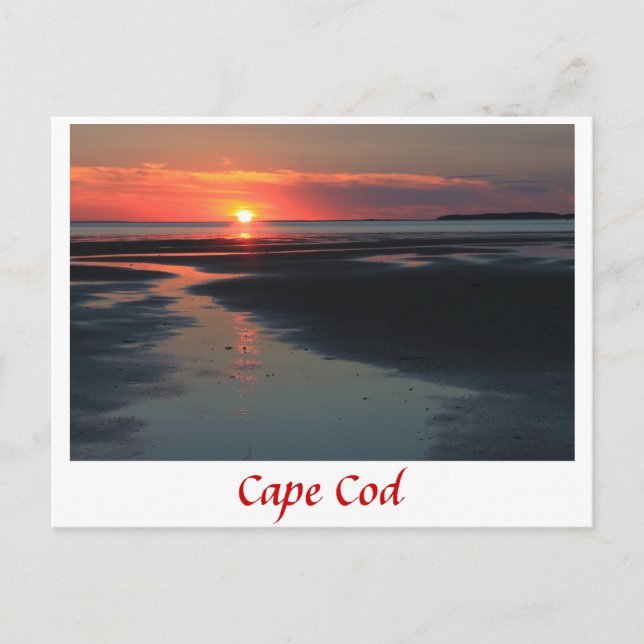 Carte Postale coucher de soleil de Wellfleet Bay, Cape Cod (Devant)