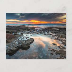 Carte Postale Coucher de soleil depuis les bassins de marée
