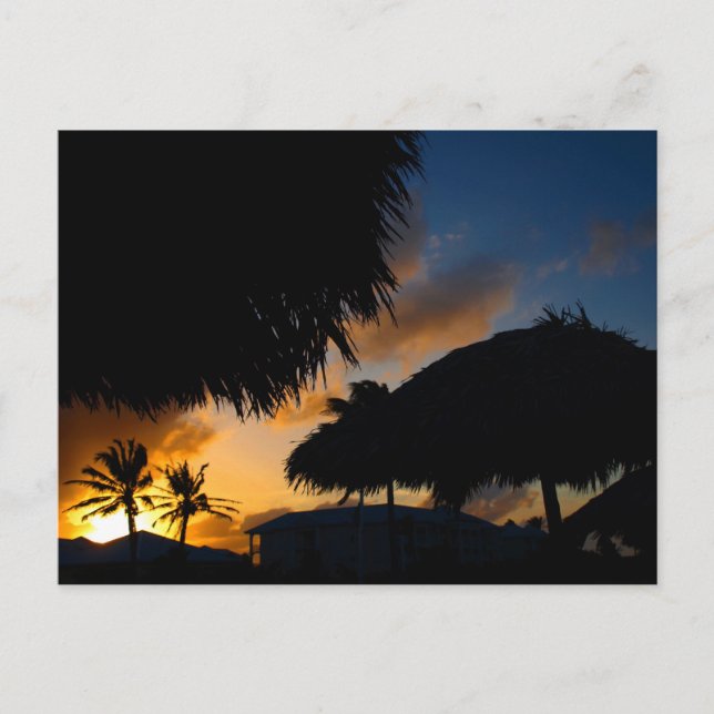 Carte Postale Coucher de soleil des Caraïbes 2 (Devant)