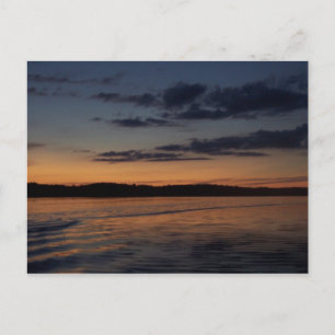 Carte Postale Coucher de soleil d'été sur un lac dans le nord du