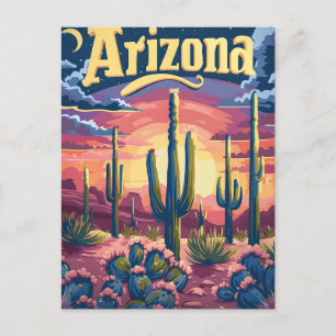 Carte Postale Coucher de soleil du désert de l'Arizona
