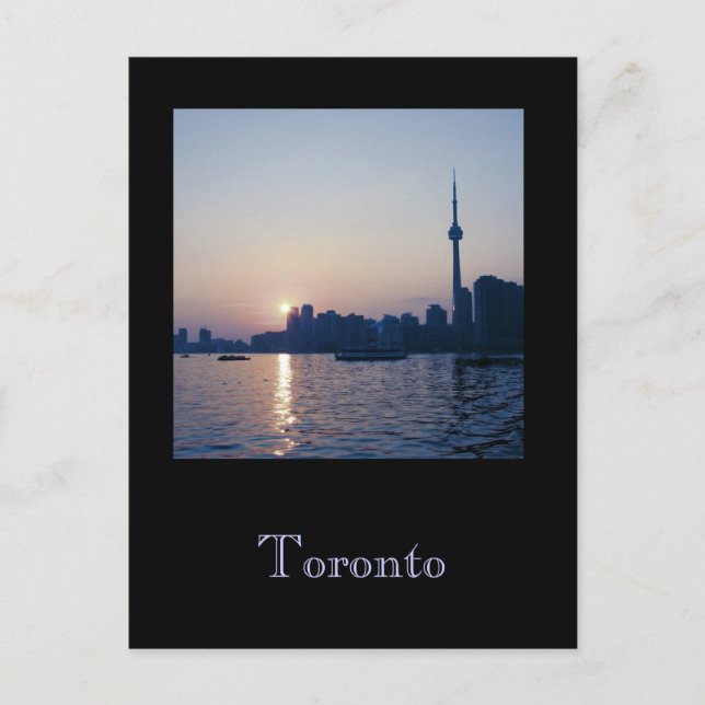 Carte Postale Coucher de soleil du Harborfront de Toronto (Devant)