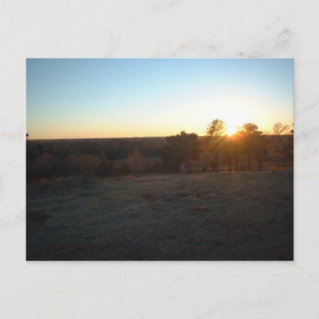 Carte Postale Coucher de soleil du Kansas (Devant)