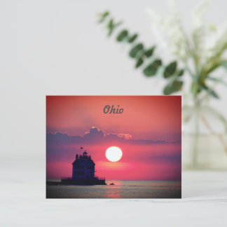 Carte postale Coucher de soleil du lac Ohio
