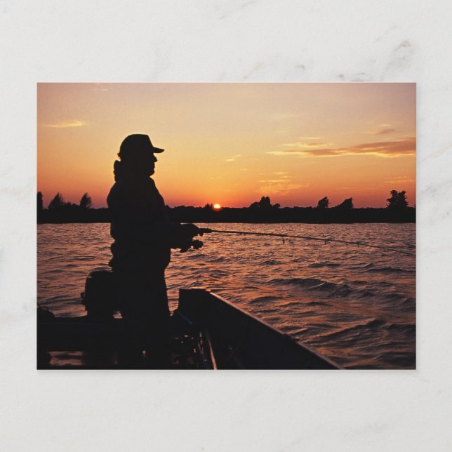 Carte Postale Coucher de soleil du pêcheur (Devant)