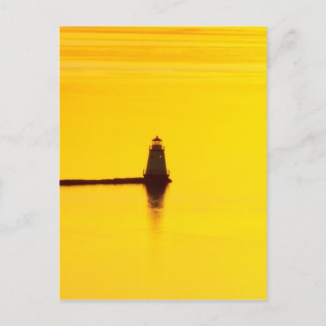 Carte Postale Coucher de soleil du phare (Devant)