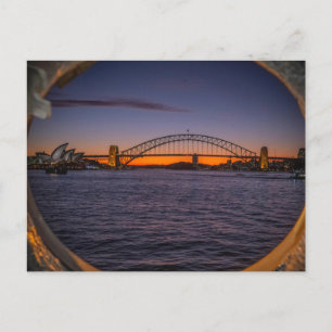 Carte Postale Coucher de soleil du port de Sydney