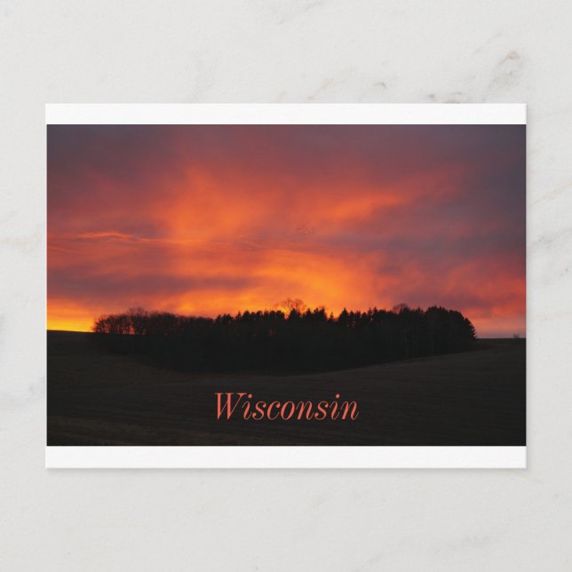 Carte Postale Coucher de soleil du Wisconsin (Devant)