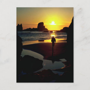 Carte Postale Coucher de soleil écola, Côte de l'Oregon, États-U