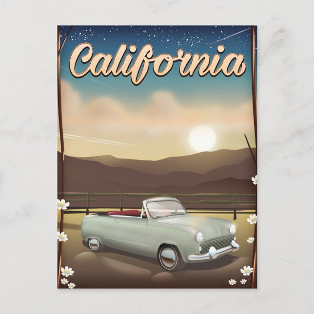 Carte Postale Coucher de soleil en Californie (Devant)