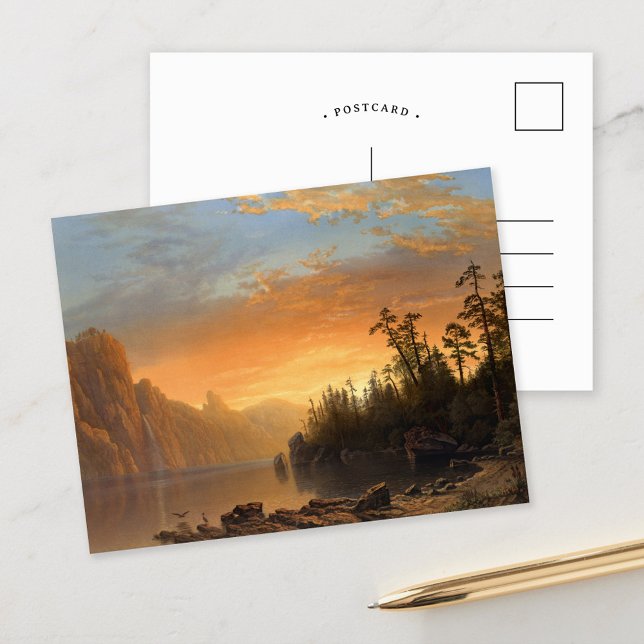 Carte Postale Coucher de soleil en Californie | Albert Bierstadt (Créateur téléchargé)