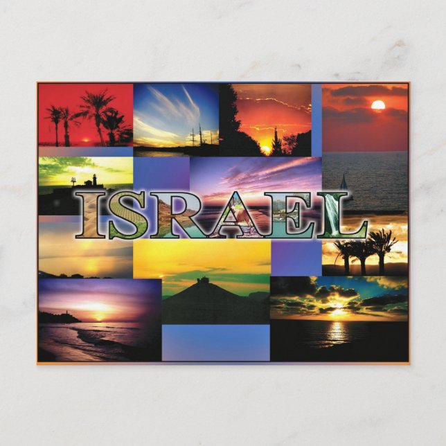 Carte Postale coucher de soleil en israël (Devant)