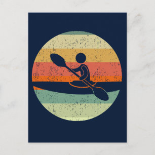 Carte Postale Coucher de soleil en kayak sympa