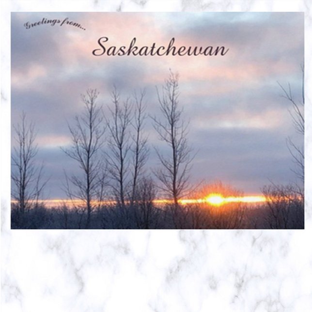 Carte Postale Coucher de soleil enflammé à Archydal Saskatchewan (Créateur téléchargé)