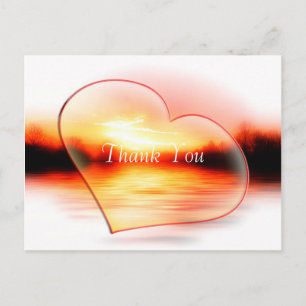 Carte Postale Coucher de soleil étonnant ajoutez votre Merci pho