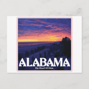 Carte Postale Coucher de soleil foncé de l'Alabama