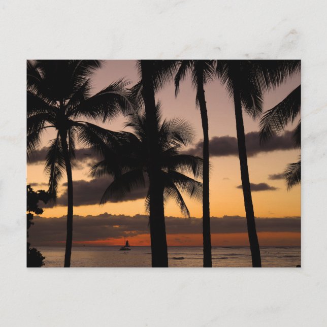 Carte Postale Coucher de soleil hawaïen (Devant)