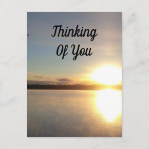 Carte Postale Coucher de soleil lumineux en pensant à vous