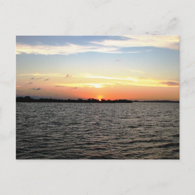Carte Postale Coucher de soleil, Mangrove Cay, Belize (Devant)