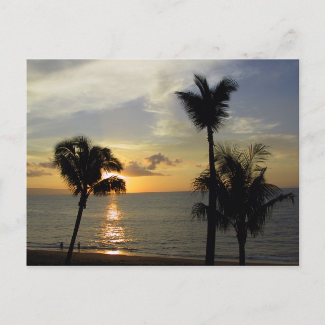 Carte Postale Coucher de soleil Maui 2 (Devant)