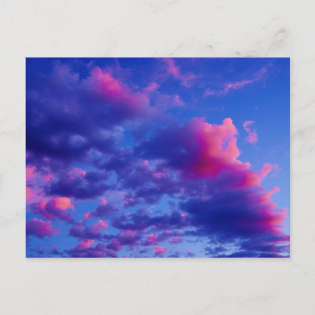 Carte Postale Coucher de soleil néon rose (Devant)