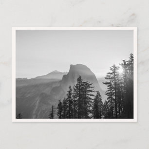 Carte Postale Coucher de soleil noir et blanc du parc national d