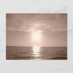Carte Postale Coucher De Soleil Nostalgique Sur Le Lac Érié