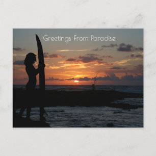 Carte Postale Coucher de soleil Ocean Cliff