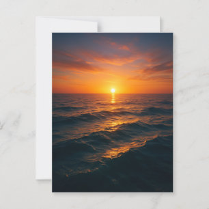 Carte Postale Coucher de soleil océanique cinématographique - Ar