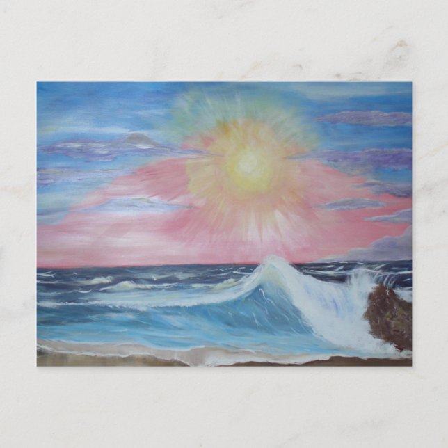 Carte Postale Coucher de soleil pacifique (Devant)